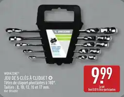 ALDI Workzone jeu de 5 clés à cliquet offre