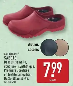 ALDI Gardenline sabots offre