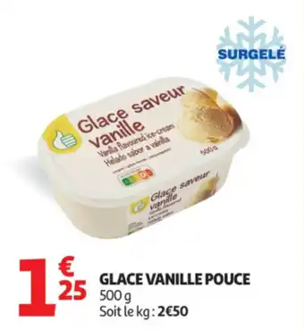 Glace vanille pouce