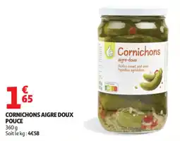 Auchan Cornichons aigre doux pouce offre