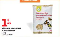 Auchan Mélange de graines pour oiseaux offre