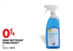 Auchan Spray nettoyant vitres pouce offre