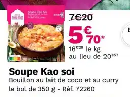 Picard Soupe kao soi offre