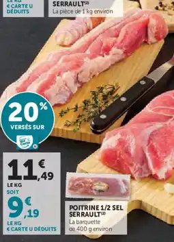 Super U Poitrine 1/2 sel serrault offre