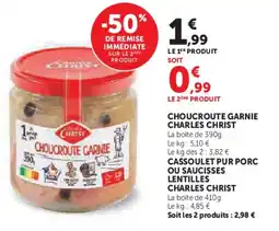 Super U Choucroute garnie charles christ offre