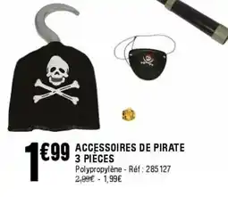 La Foir'Fouille Accessoires de pirate 3 pieces offre