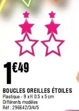 La Foir'Fouille Boucles oreilles étoiles offre