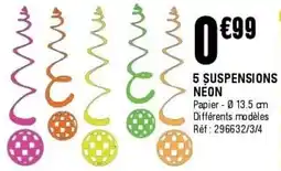 La Foir'Fouille 5 suspensions neon offre