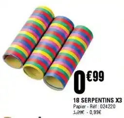 La Foir'Fouille 18 serpentins x3 offre