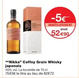 Monoprix NIKKA Coffey Grain Whisky japonais offre