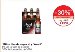 Monoprix ASAHI Bière blonde super dry offre