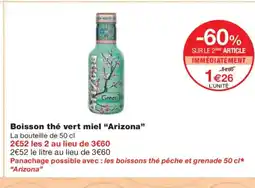 Monoprix ARIZONA Boisson thé vert miel offre
