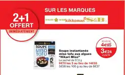 Monoprix HIKARI MISO Soupe instantanée miso tofu aux algues offre