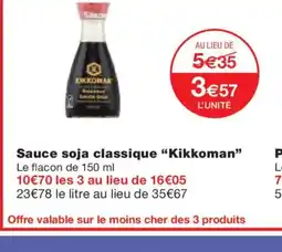 Monoprix KIKKOMAN Sauce soja classique offre