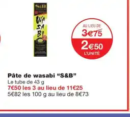 Monoprix S&B Pâte de wasabi offre