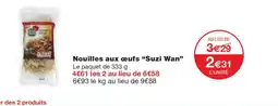 Monoprix SUZI WAN Nouilles aux œufs offre