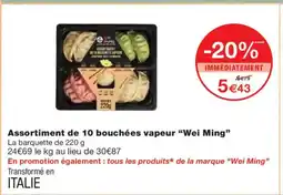 Monoprix WEI MING Assortiment de 10 bouchées vapeur offre