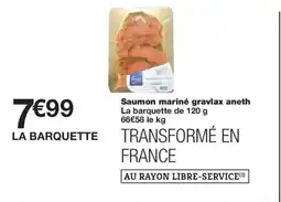 Monoprix Saumon mariné gravlax aneth offre