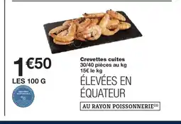 Monoprix Crevettes cuites offre
