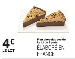 Monoprix Flan chocolat cookie offre