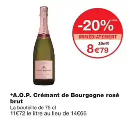 Monoprix A.O.P. Crémant de Bourgogne rosé brut offre