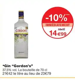 Monoprix GORDON'S Gin offre
