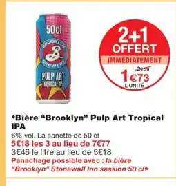 Monoprix BROOKLYN Bière Pulp Art Tropical offre