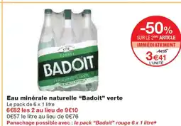 Monoprix BADOIT Eau minérale naturelle verte offre