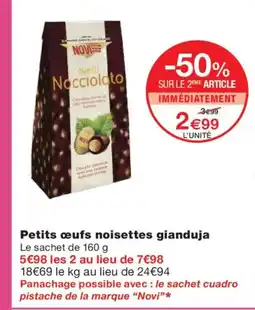 Monoprix Petits œufs noisettes gianduja offre