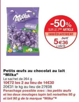 Monoprix MILKA Petits œufs au chocolat au lait offre