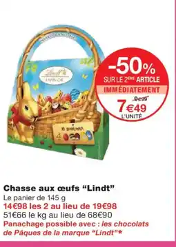 Monoprix LINDT Chasse aux œufs offre