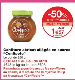 Monoprix CONFIPOTE Confiture abricot allégée en sucres offre