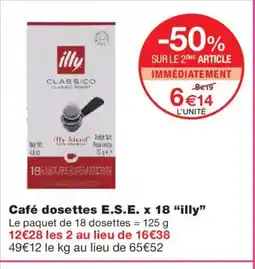Monoprix ILLY Café dosettes E.S.E. x 18 offre