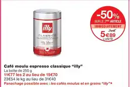 Monoprix ILLY Café moulu espresso classique offre