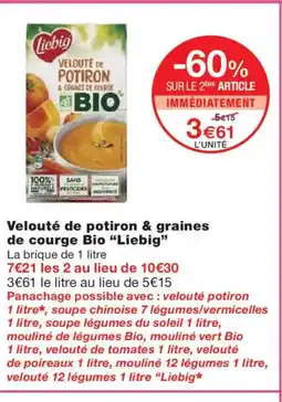 Monoprix LIEBIG Velouté de potiron & graines de courge Bio offre