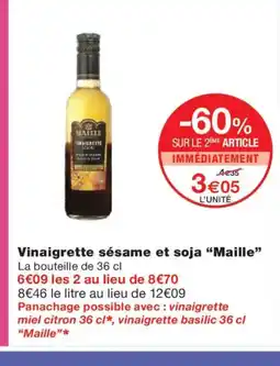 Monoprix MAILLE Vinaigrette sésame et soja offre