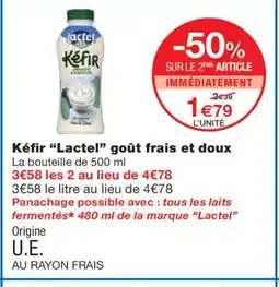 Monoprix LACTEL Kéfir oût frais et doux offre