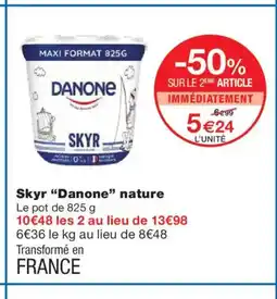 Monoprix DANONE Skyr nature offre