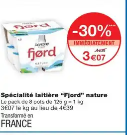 Monoprix FJORD Spécialité laitière nature offre