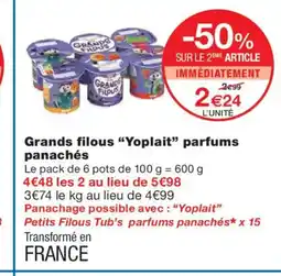 Monoprix YOPLAIT Grands filous parfums panachés offre
