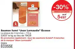 Monoprix JEAN LARNAUDIE Saumon fumé Écosse offre