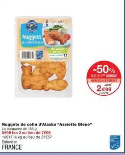 Monoprix ASSIETTE BLEUE Nuggets de colin d'Alaska offre