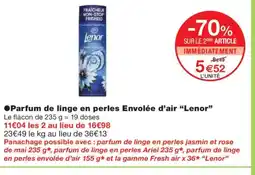 Monoprix LENOR Parfum de linge en perles Envolée d'air offre