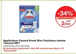 Monoprix CANARD WC Applicateur Canard Fresh Disc Fraîcheur marine offre