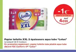 Monoprix LOTUS Papier toilette XXL 2 épaisseurs aqua tube offre