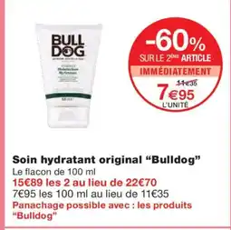 Monoprix BULLDOG Soin hydratant original offre