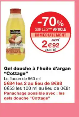 Monoprix COTTAGE Gel douche à l'huile d'argan offre