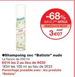 Monoprix BATISTE Shampoing sec nude offre