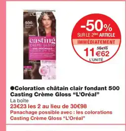 Monoprix L'ORÉAL Coloration châtain clair fondant 500 Casting Crème Gloss offre