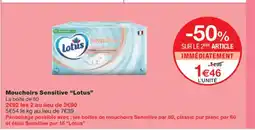 Monoprix LOTUS Mouchoirs Sensitive offre